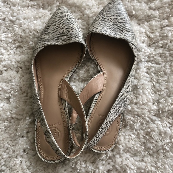 Tory Burch Snake print D’Orsay slingback flats - Picture 3 of 10